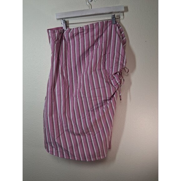 NWT Wild Fable Strapless Dress Casual Summer Cotton Pink Striped Size XXL - Picture 1 of 5
